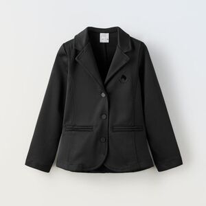 ZARA EQUESTRIAN EMBROIDERED TECHNICAL SHOULDER PAD BLAZER